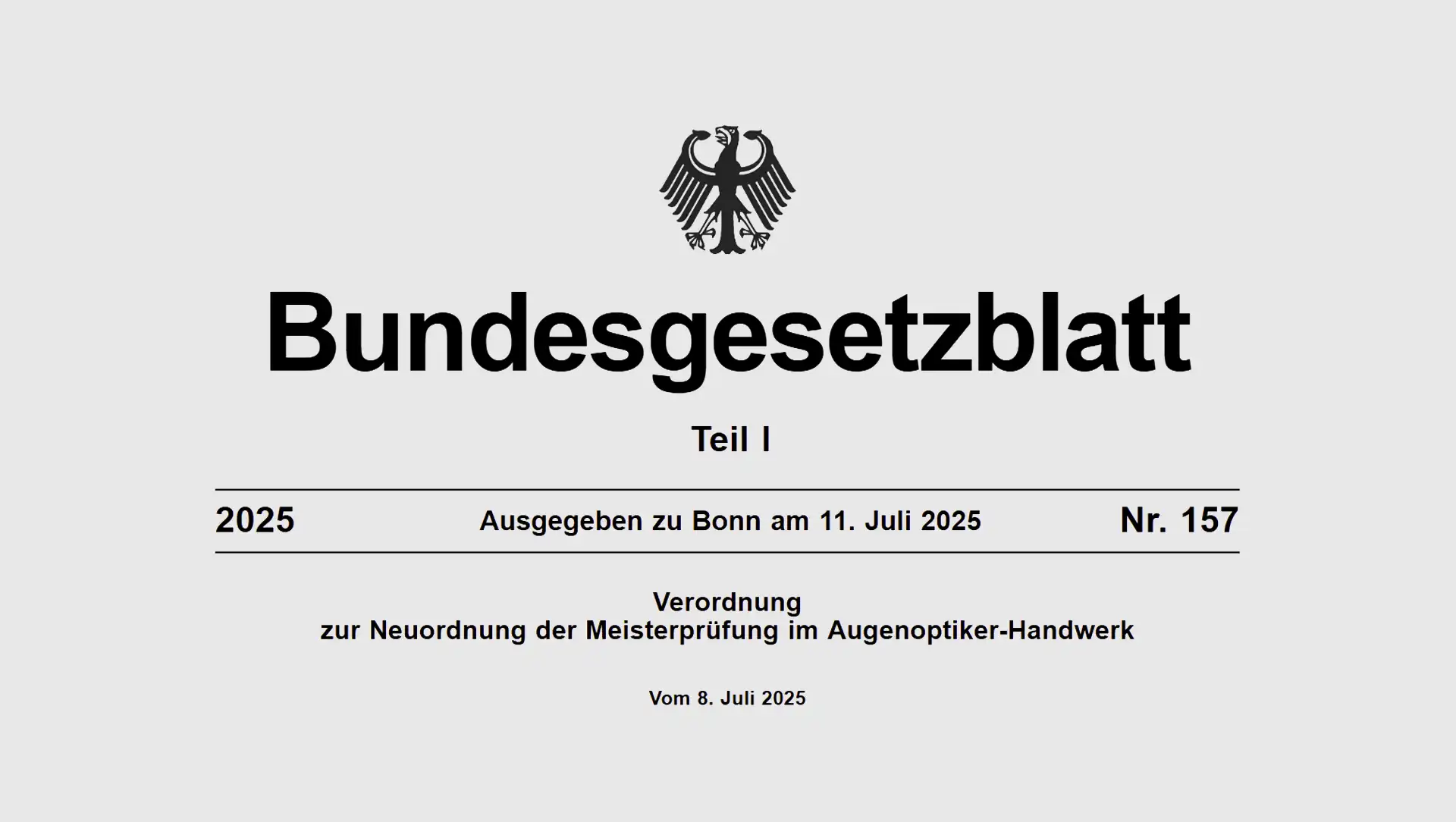 Die neue Meisterprüfungsverordnung (MPVO) in der Augenoptik - Das ändert sich ab 2026