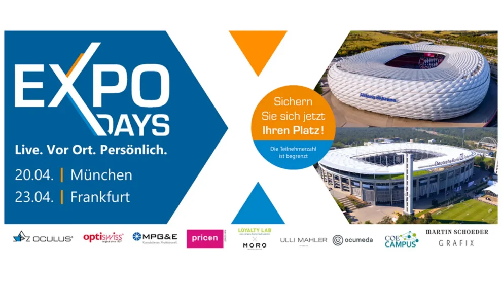 EXPO DAYS 2026 OCULUS bringt Praxiswissen in die Stadien von München und Frankfurt