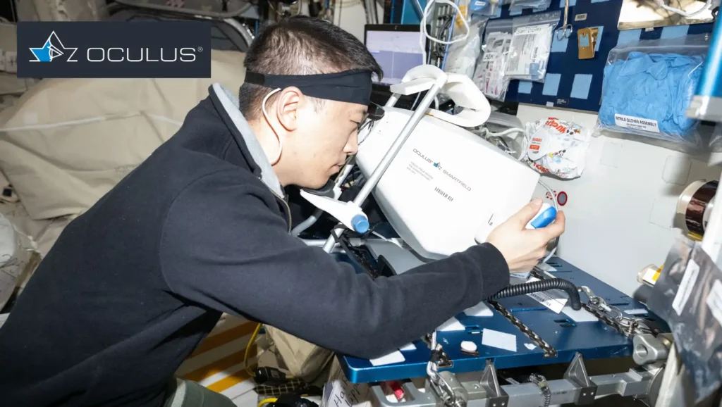 Sehforschung im All: OCULUS Smartfield Perimeter auf der ISS