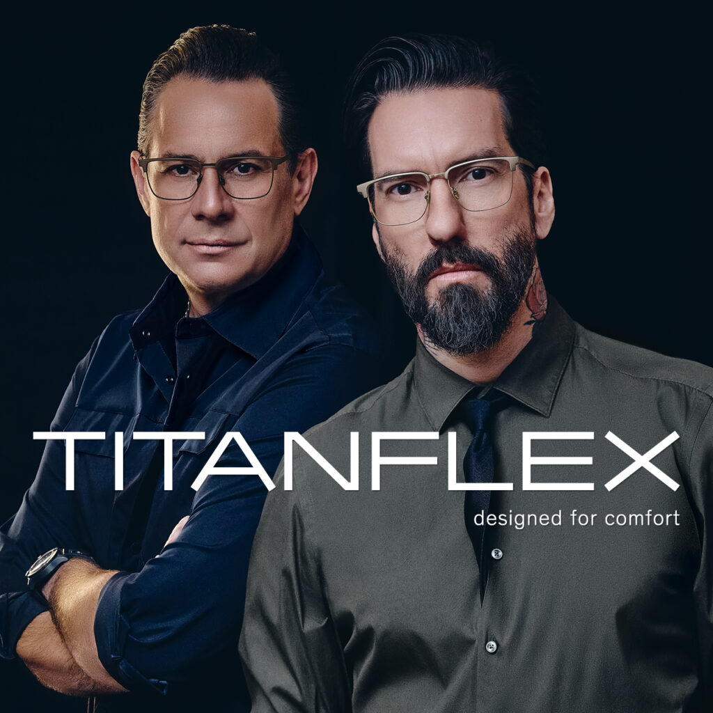 The Boss Hoss tragen das Modell Titanflex 821052, Gewinner des Red Dot Awards 2025 (Bildquelle: © Eschenbach Eyewear)