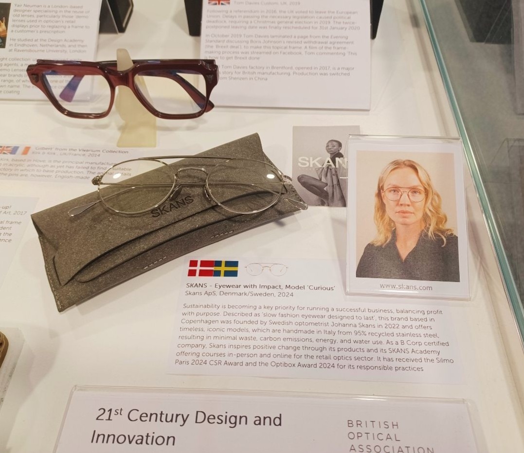 Skans Eyewear im British Optical Association Museum – dänisches Design schreibt Brillengeschichte