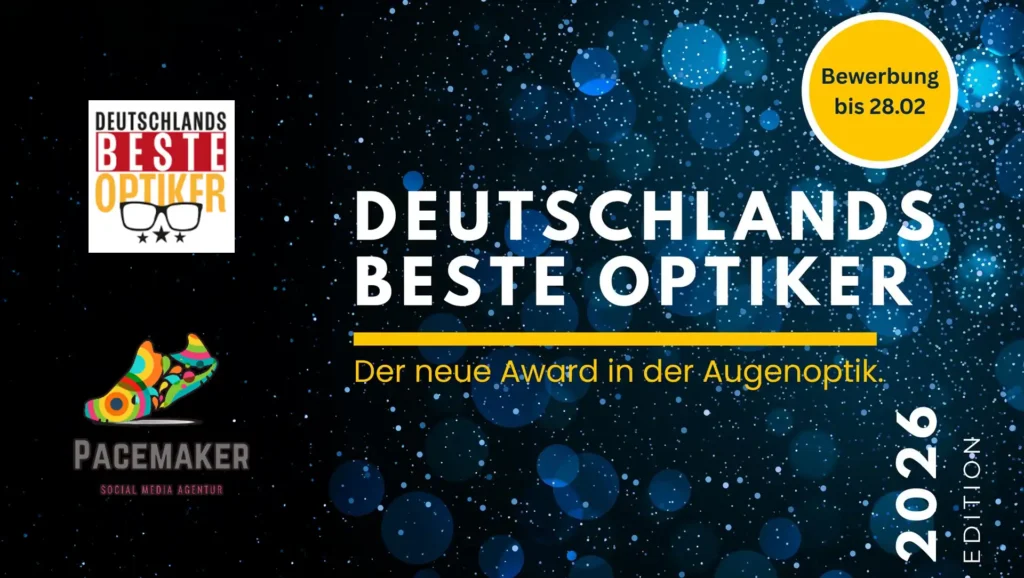 „Deutschlands beste Optiker 2026“ – Neuer Branchenpreis für Augenoptikerbetriebe